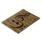 Treble Clef Bass Notenmusik Notizblock (Linke Seite)