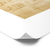 Treble Clef Bird Musiknotens Vintage Notenmusik Poster (Ecke)