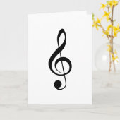 Treble Clef Blank Notecard Karte (Gelbe Blume)