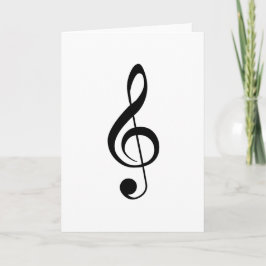 Treble Clef Blank Notecard Karte