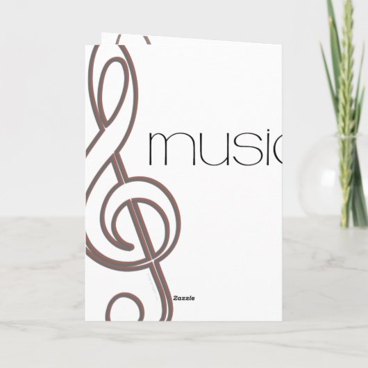 Treble Clef Customizable Music Card Karte (Rückseite)