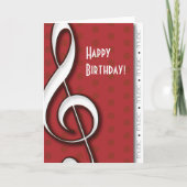 Treble Clef Customizable Music Card Karte (Vorderseite)