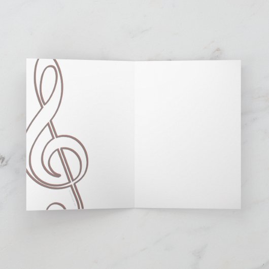 Treble Clef Customizable Music Card Karte (Innenseite)