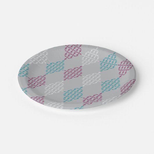 Treble Clef Diamonds Pappteller (Schrägansicht)