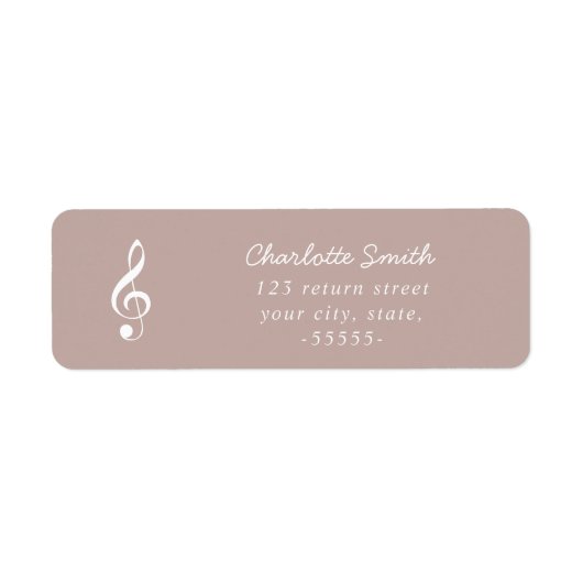 Treble Clef Elegante Script Music Teacher Modern (Vorne)