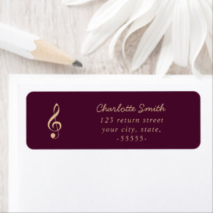 Treble Clef Elegante Script Music Teacher Modern