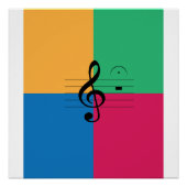 Treble clef, fermata, music, jazz poster (Vorderseite)