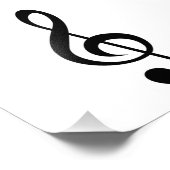 Treble Clef G-Clef Musical-Symbol Fotodruck (Ecke)