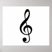 Treble Clef G-Clef Musical-Symbol Poster (Vorne)