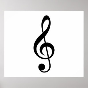 Treble Clef G-Clef Musical-Symbol Poster