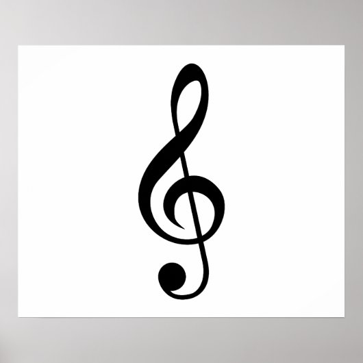 Treble Clef G-Clef Musical-Symbol Poster (Vorne)