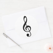 Treble Clef G-Clef Musical-Symbol Runder Aufkleber (Umschlag)