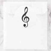 Treble Clef G-Clef Musical-Symbol Runder Aufkleber (Tasche)
