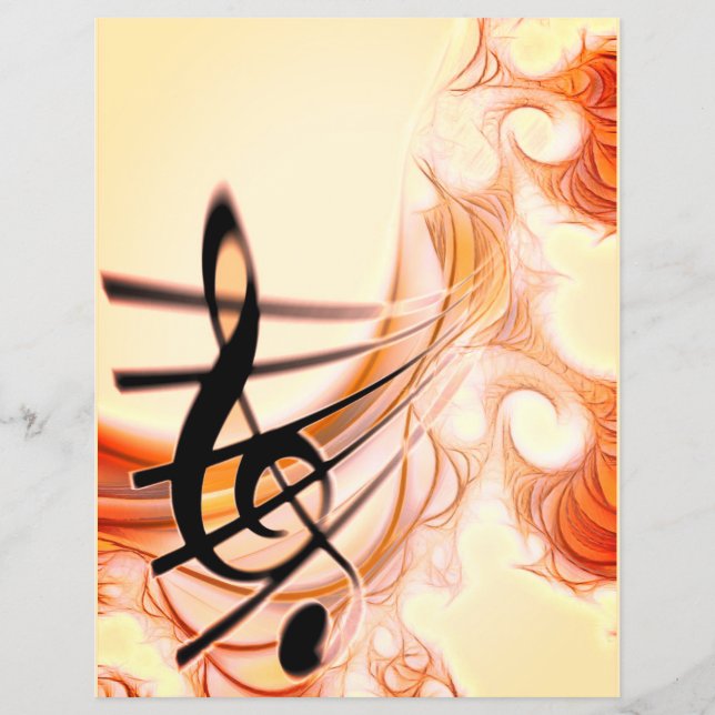 Treble Clef Gold 2 Musician Scrapbooking (Vorderseite)