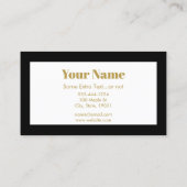 Treble Clef Gold Filigree - Farbenfrohe Musik Visitenkarte (Rückseite)