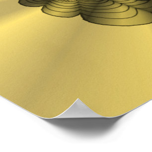 Treble Clef Gold Metall anpassbar Poster
