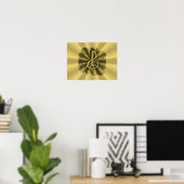 Treble Clef Gold Metall anpassbar Poster (Heimbüro)