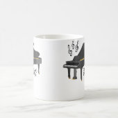 Treble Clef Grand Piano Man Kaffeetasse (Mittel)
