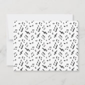 Treble Clef Heart Musiknote Personalisiert Mitteilungskarte (Rückseite)