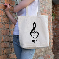 Treble Clef Heart Musiknote Personalisiert
