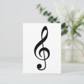 treble clef icon postkarte (Stehend Vorderseite)