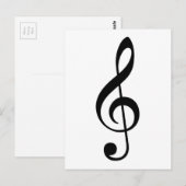 treble clef icon postkarte (Vorne/Hinten)