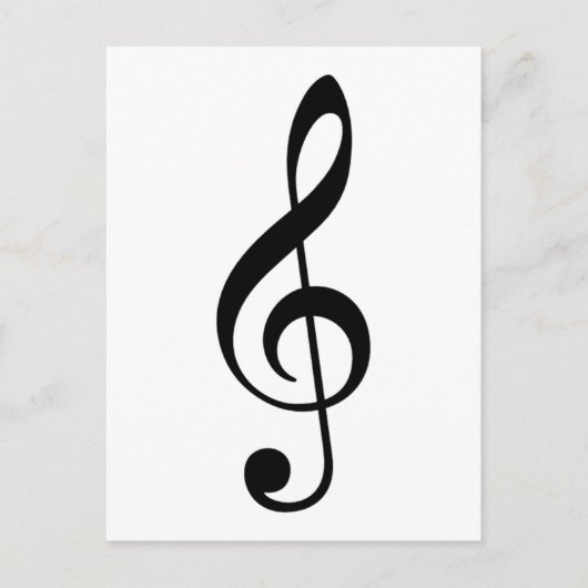 treble clef icon postkarte (Vorderseite)