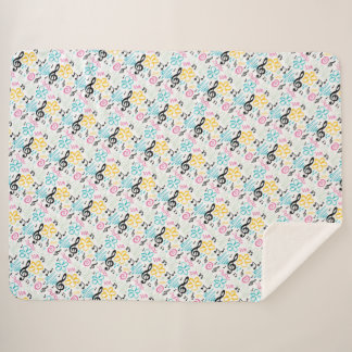 Treble Clef im Stil der 90er Jahre / Musiknoten Sherpadecke