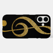 Treble Clef - Imitate - goldene Note Case-Mate iPhone Hülle (Rückseite (Horizontal))