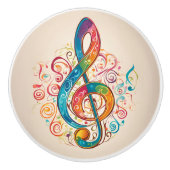 Treble Clef Keramikknauf (Vorderseite)