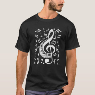 Treble Clef Keyboard Pianist Klassisches Musi T-Shirt