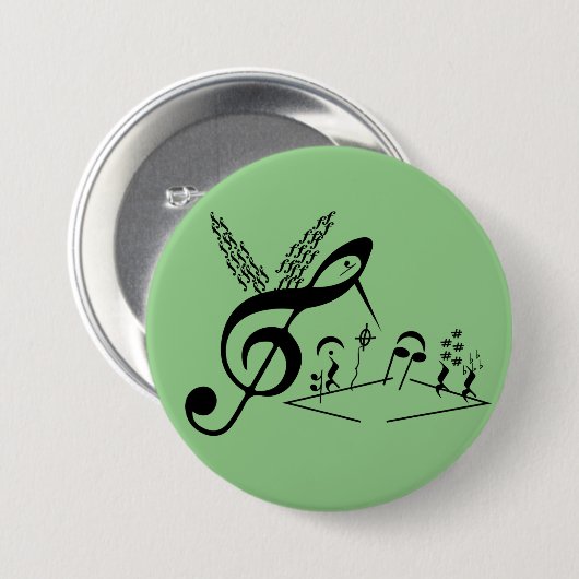 Treble Clef, Kolibri, Musiksymbole, Musik Button (Vorne & Hinten)