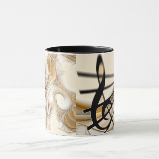 Treble Clef Komposition Gold Musiker Tasse (Zentrum)
