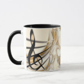 Treble Clef Komposition Gold Musiker Tasse (Links)
