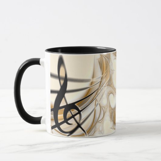 Treble Clef Komposition Gold Musiker Tasse (Links)