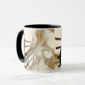 Treble Clef Komposition Gold Musiker Tasse (Vorderseite Links)