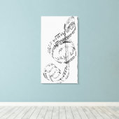 Treble Clef Leinwanddruck (Insitu (Holzboden))