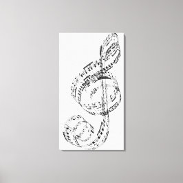 Treble Clef Leinwanddruck
