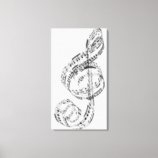 Treble Clef Leinwanddruck (Vorderseite)