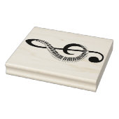Treble Clef Made of Piano Keys Rubber Briefmarke Gummistempel (Stempel)