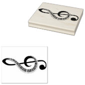Treble Clef Made of Piano Keys Rubber Briefmarke Gummistempel (Stempel)