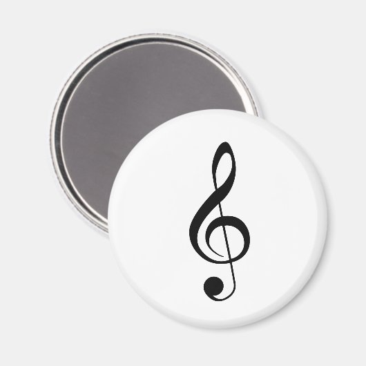 Treble Clef Magnet (Vorderseite/Rückseite)
