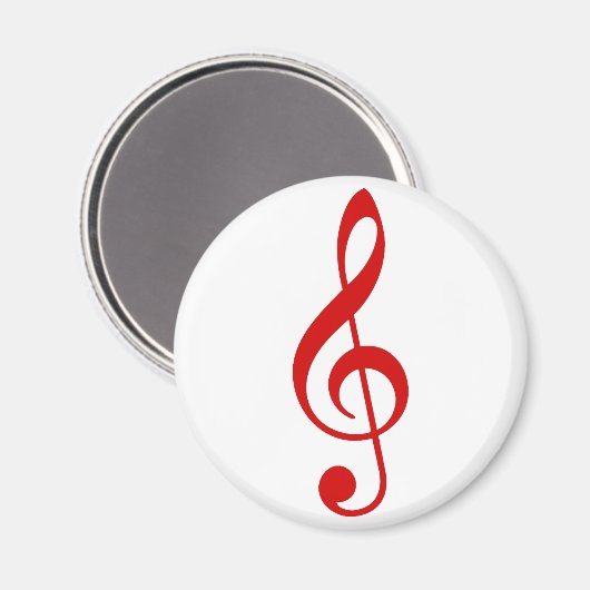 Treble Clef Magnet (Vorderseite/Rückseite)