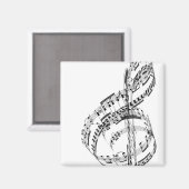 Treble Clef Magnet (Vorderseite/Rückseite)