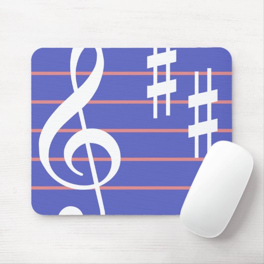 Treble Clef Mouse Pad Mousepad (Mit Mouse)
