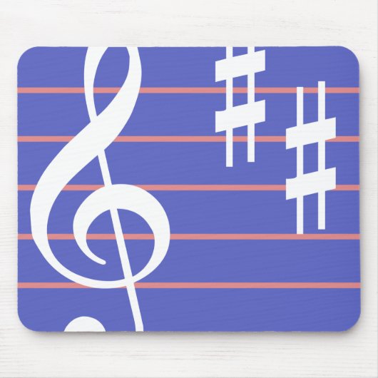 Treble Clef Mouse Pad Mousepad (Vorne)