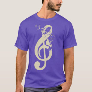 Treble Clef Music Bass Klarinette Vintag T-Shirt