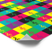 Treble Clef Music Colorful Poster (Ecke)