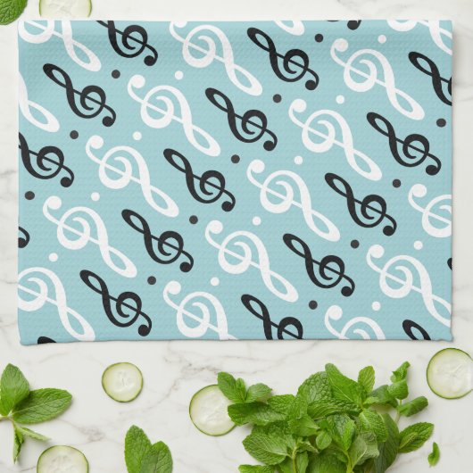 Treble Clef Music Gift Musician Teacher Band Geschirrtuch (Gefaltet)