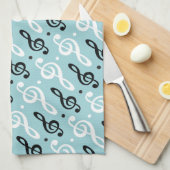 Treble Clef Music Gift Musician Teacher Band Geschirrtuch (Viertel Falte)